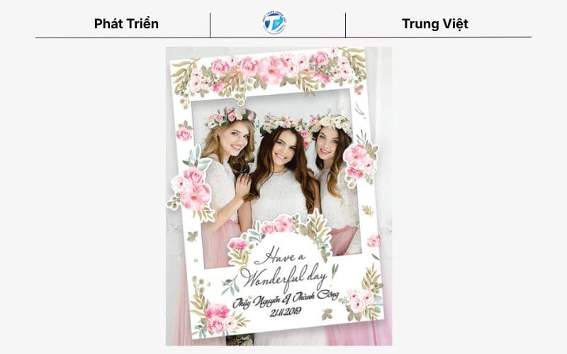 Khung check in sự kiện theo concept cá nhân hóa